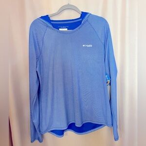 Women’s Columbia UPF50 Solar Shade Hoodie Blue XL